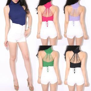 7 Colors Cut Out Knitted Top Tank Jumper Sweater..